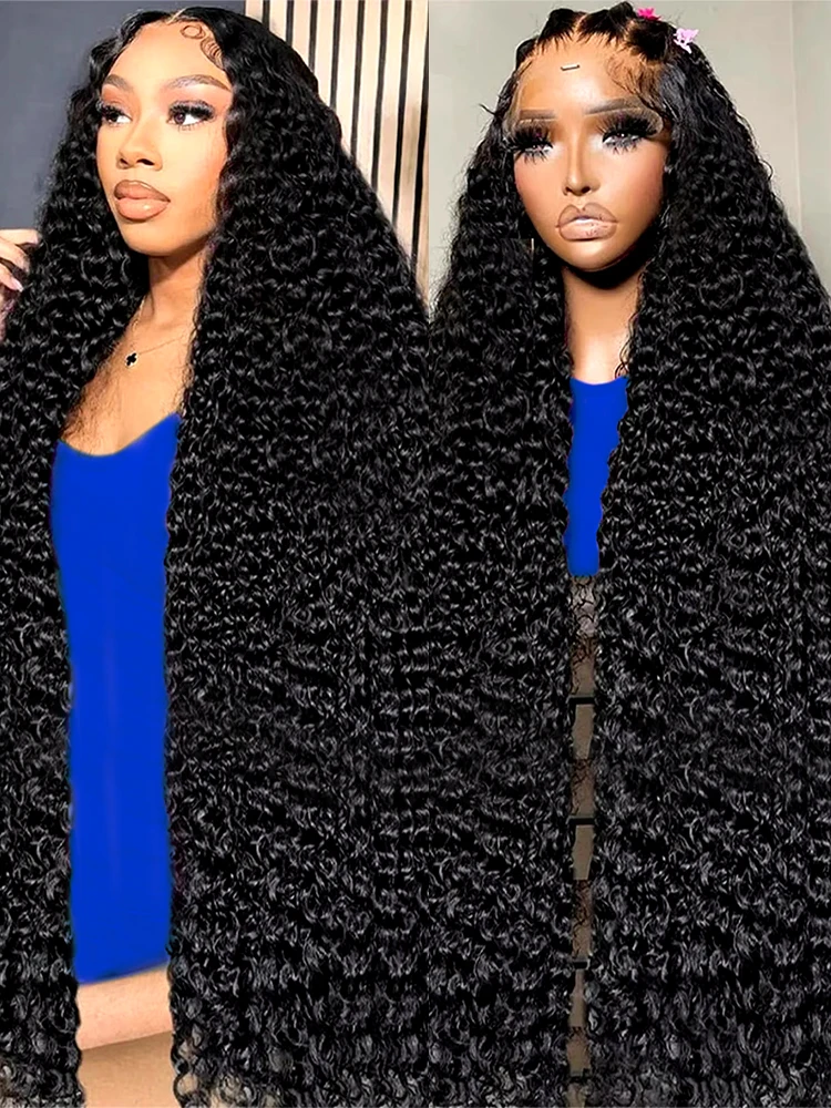 

40 50 Inch Human Hair Wig HD 13x6 Transparent Deep Wave Human Hair Lace Frontal Wig Brazilian 13x4 360 Curly Lace Wigs For Women