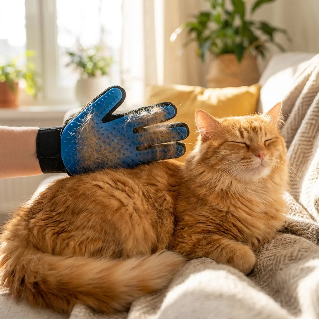 Pet Grooming Glove Deshedding Hair Removal Brush for Dogs Cats Silicone Bath Massage Comb Breathable Mesh Efficient Mitt