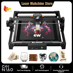 ELIDOR Z6 6W/12W Laser Engraver Working Area 300x300mm Laser Cutting Blue Light CNC Ideal for Engraving Plywood Acrylic Glass