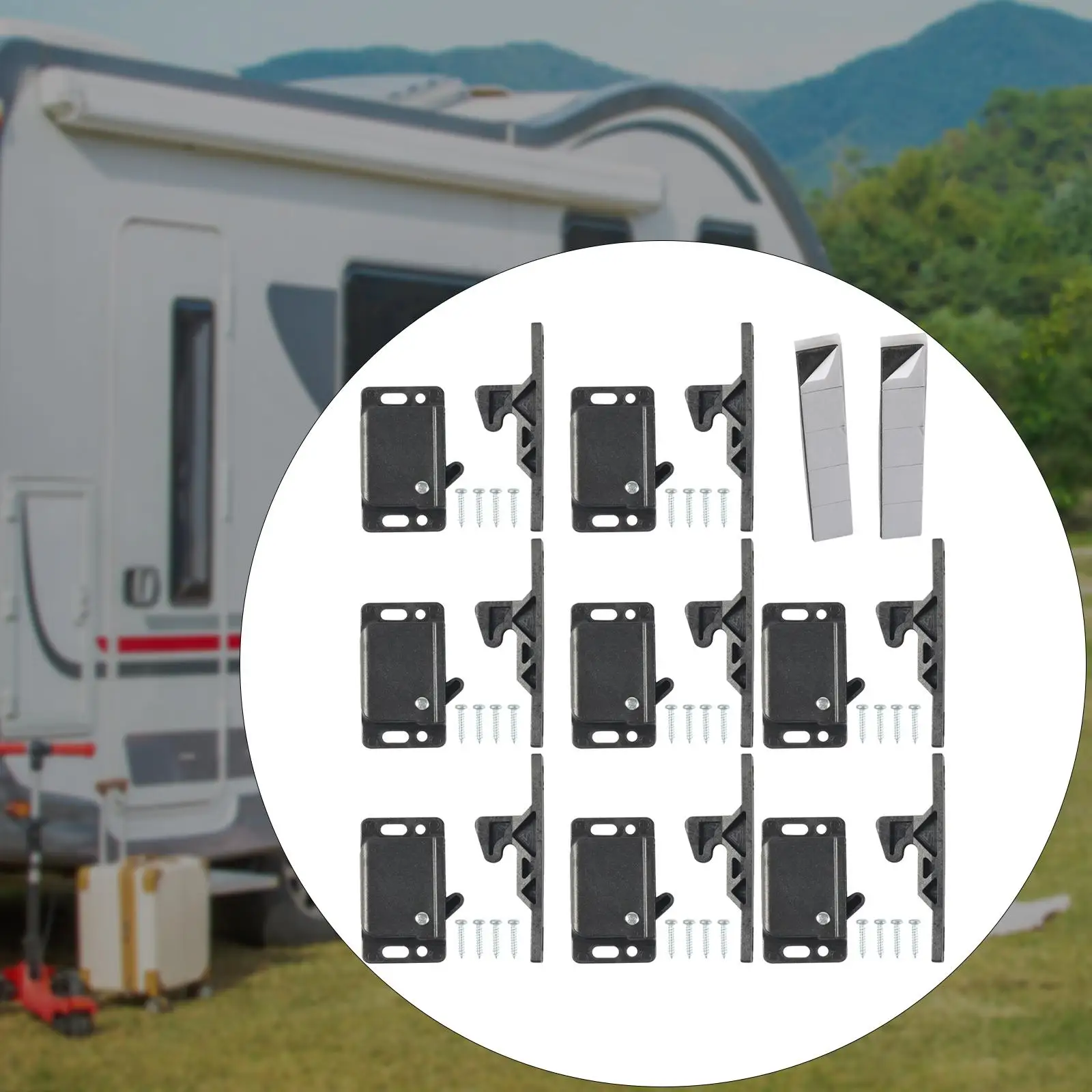 

8 Pieces RV Drawer latches and Catches Universal RV Cabinet Door Replacement Latch for Camper Boat Motor Motorhome Bathroom