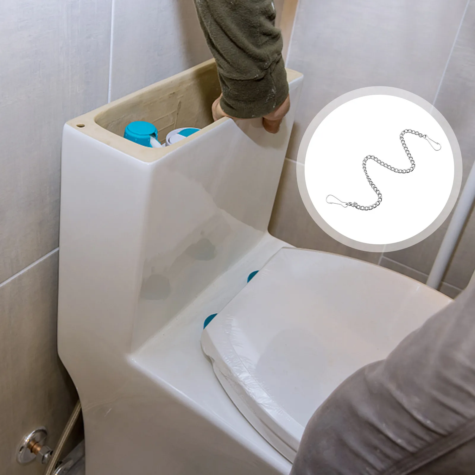 

6Pcs Toilet Handle Chain Stainless Steel Flapper Replacement Chain Universal Lift Kit Toilet Flapper Accessories Rust Resistant