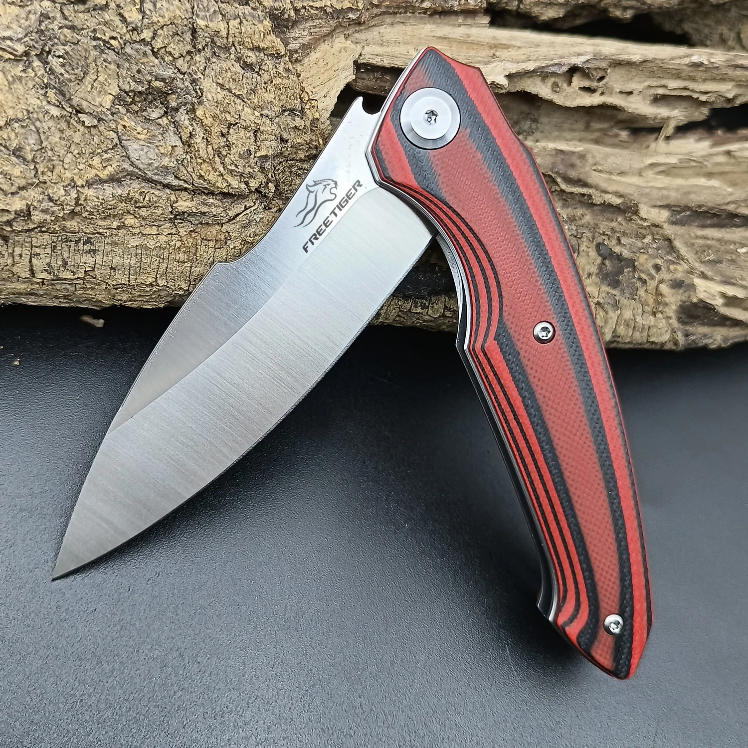 FREETIGER New FT51 Folding Pocket Knife K110 Steel G10/Carbon Fiber Handle Ceramic Ball Bearing Camping Tactical EDC Knives