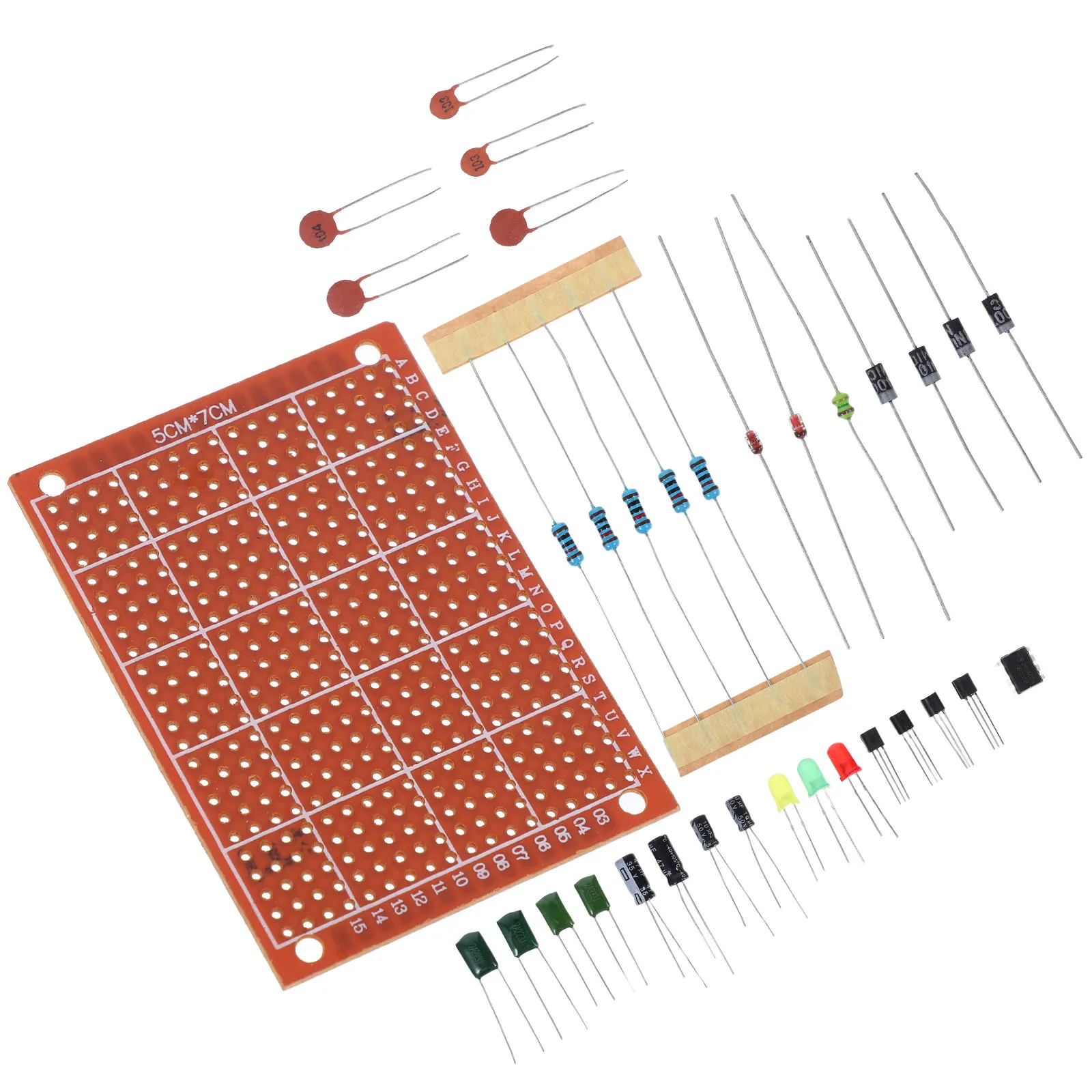 

1Set Beginner Soldering Kit with Plugin Training Board Soldering Practice Kit for Adults DIY Electronics Projects Tools