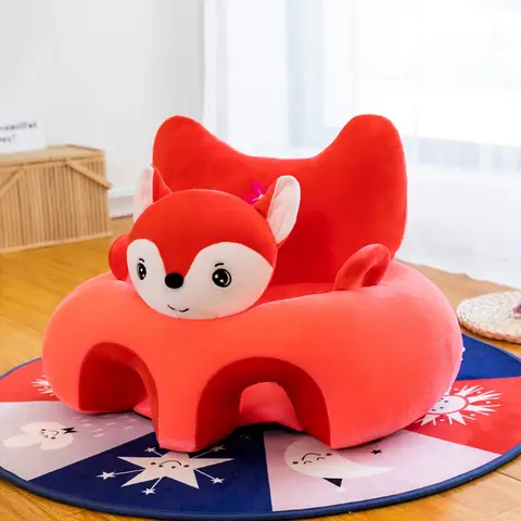 ABJJ Baby Sofa Support Chair Soft Plush Cartoon Animal Baby Sitting Chair Learning Sitting Seat
