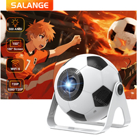 Salange Smart Projector 300ANSI Native 720P BT5.2 WIFI 4K Auto Keystone Coolita OS Soccer Special Edition Projector Fashion Gift