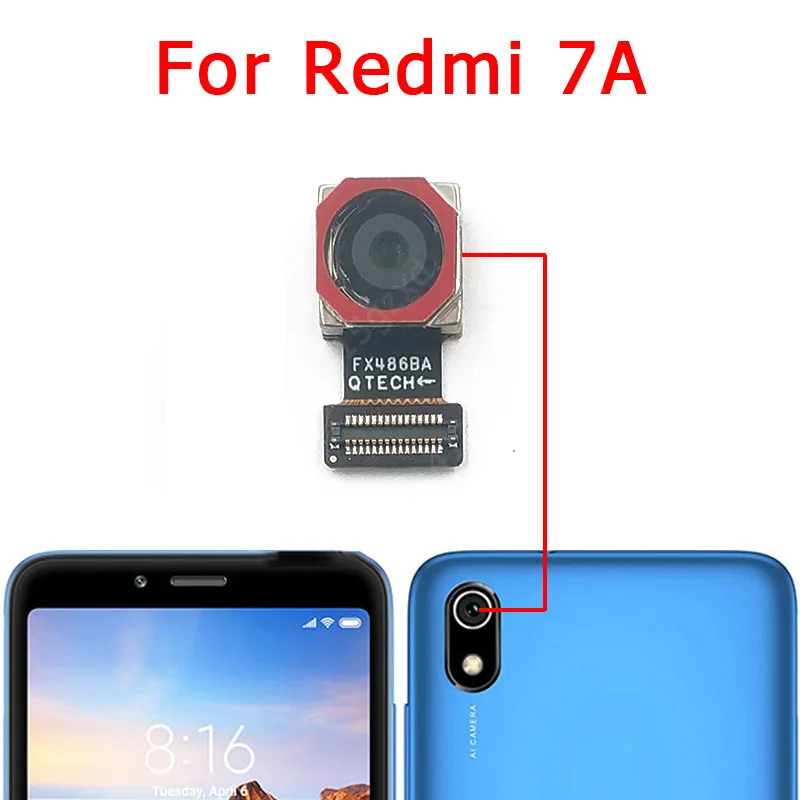 Back Camera For Xiaomi Redmi 7 7A 8 8A 5 Plus 5A 6 6A Rear Camera Module Spare Parts Flex Backside View Replacement