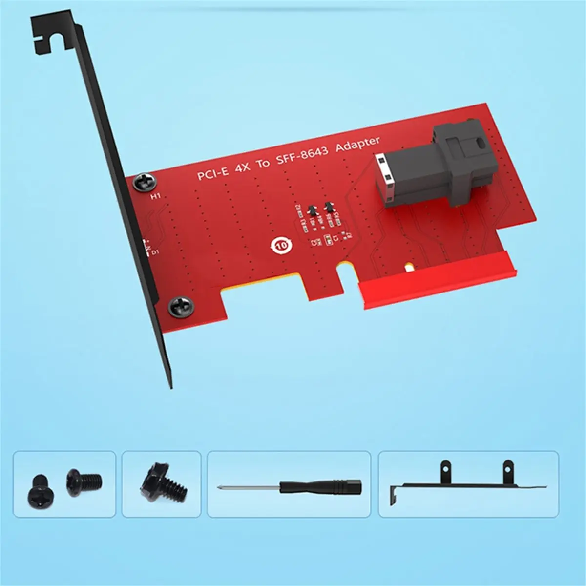 

SFF-8643 U.2 PCIe 4.0 X4 Adapter Card , SFF-8643 to U.2 PCI Express NVMe SSD Converter, PCI-E SFF 86