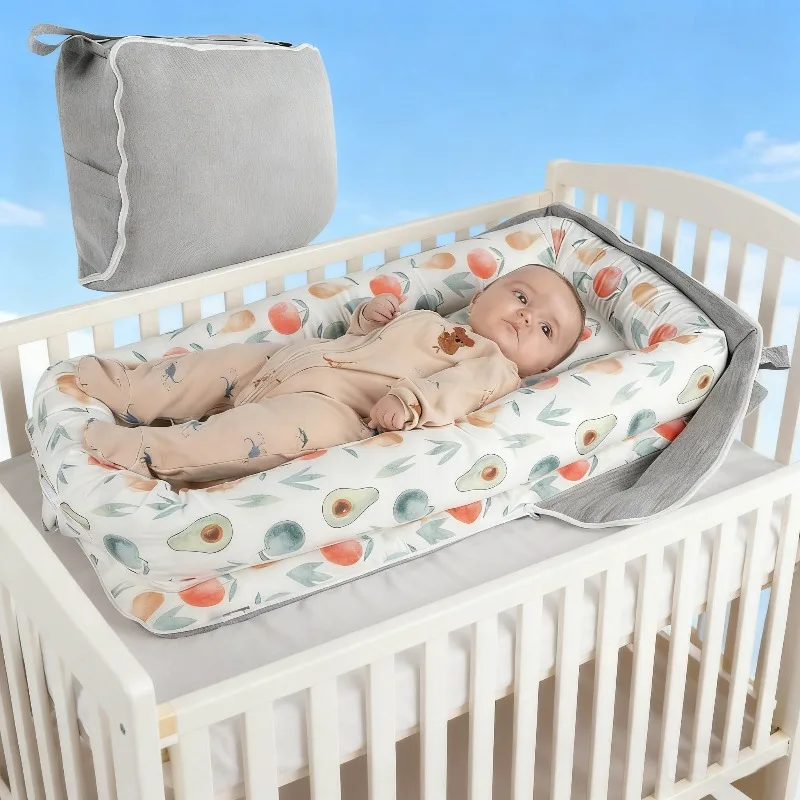

2026 New Travel Portable Baby Bed Compact Lightweight Baby Cribs Easy Assembly Removable Washable Fabric for Newborn Kids