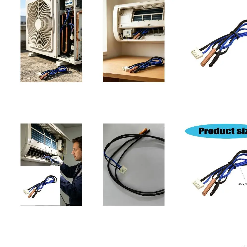 J6PE Air Conditioner Temperature Probe Replacement Part for Household Cooling Maintenance, Connector Layout Review and Service