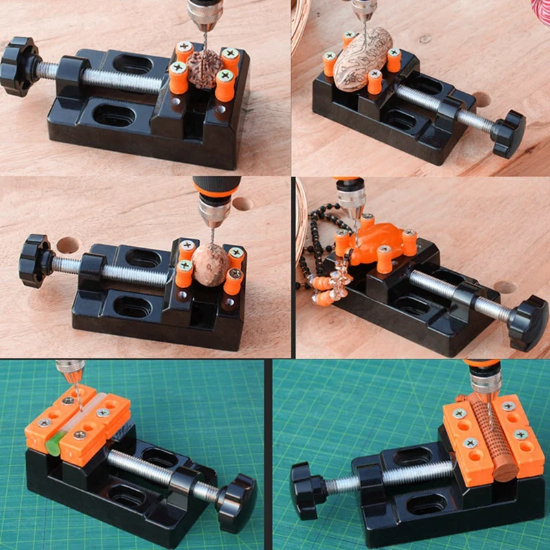 Mini Small Vise Mini Flat Clamp Table Jaw Bench Clamp Drill Press Vice Opening Table Vise DIY Hand Tools 13.5X6.5X3.6Cm