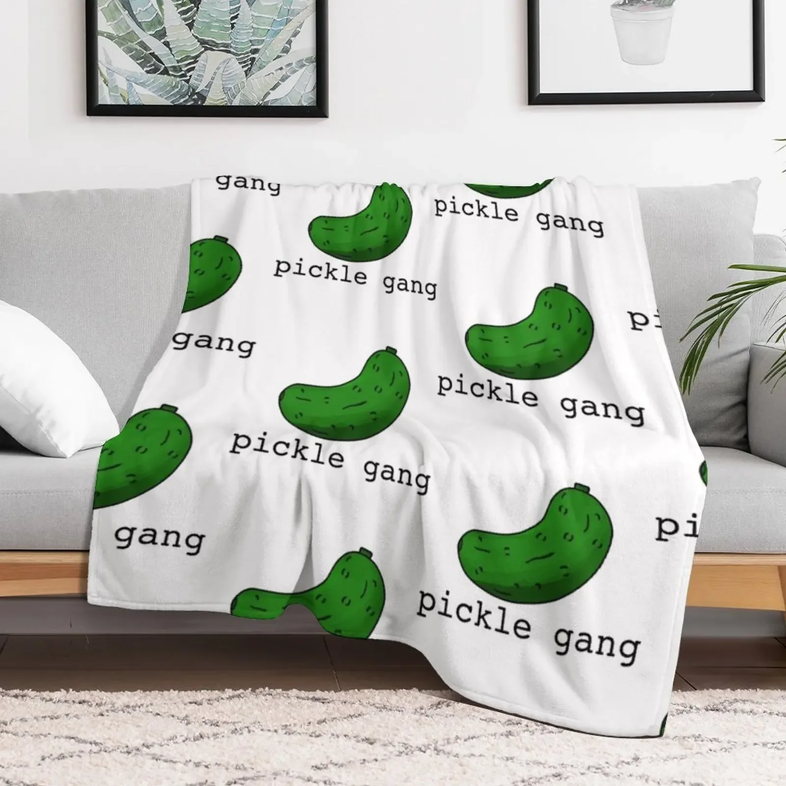 pickle gang Throw Blanket Stuffeds Nap manga Summer Beddings Blankets