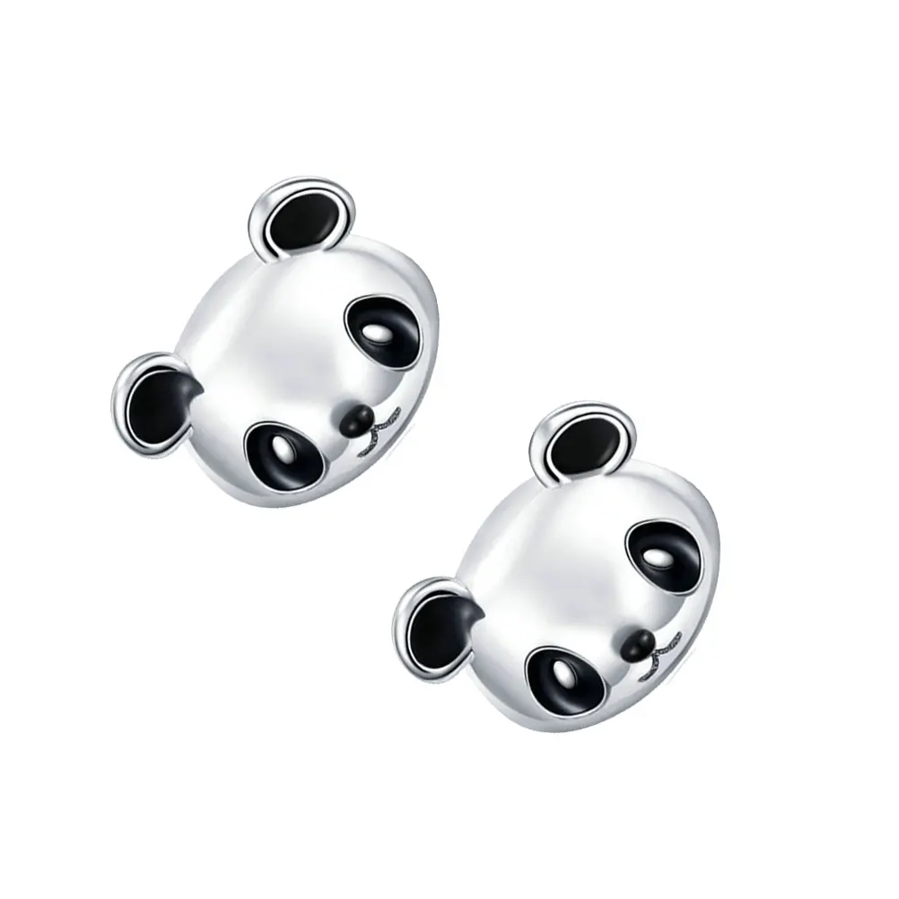 

Eye-Catching Panda Earrings Silver Cartoon Design Delicate Lightweight Comfortable Wear for Women Girls Ladies