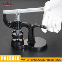 Professional Watch Back Case Press Tool for Close Watch with 12 Mould Sizes Back Blue Cover Press Watch Presser Repair Tools Kit