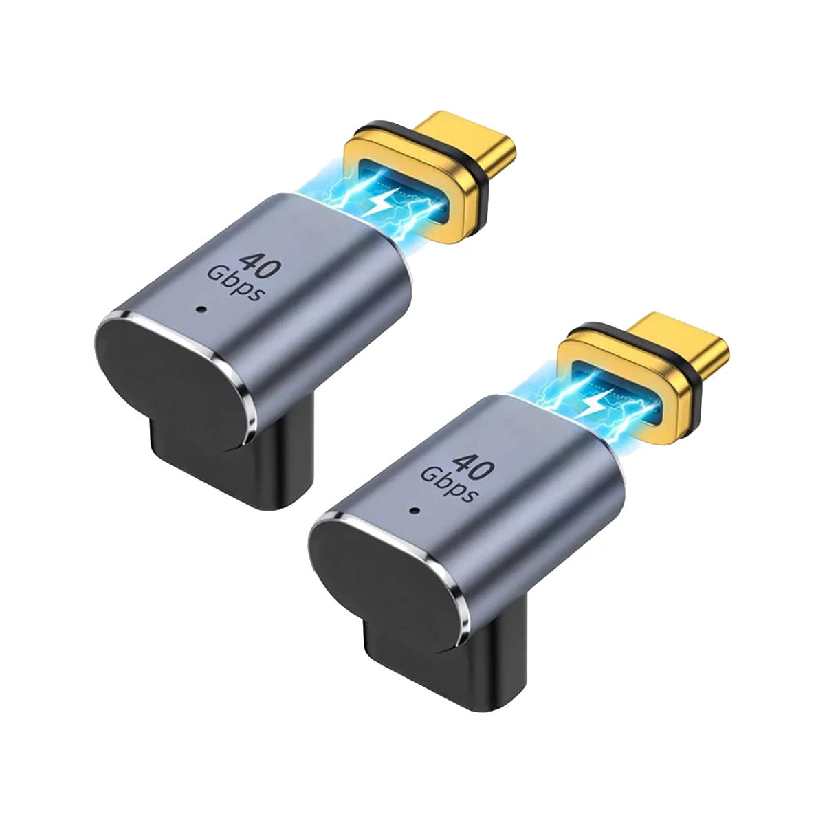 2 PCS USB C Magnetic Adapter 40Gbps, 24 Pin USB Adapter,PD100W ,8K@60Hz,Type-C Extender, for Steam Deck,MacBook,Galaxy