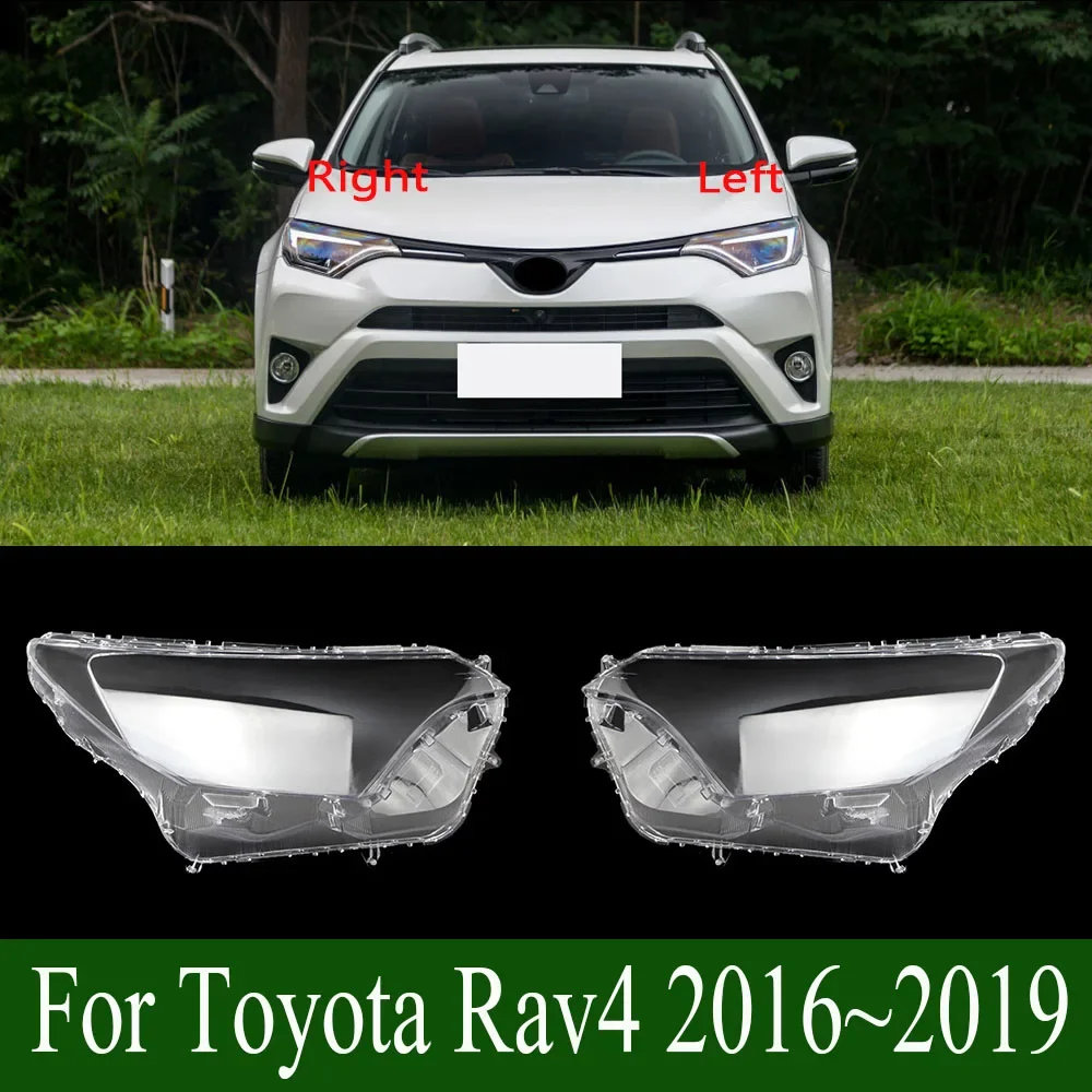 

For Toyota Rav4 2016~2019 Headlight Cover Boutique Transparent Lampshdade Headlamp Shell Plexiglass Replace Original Lens