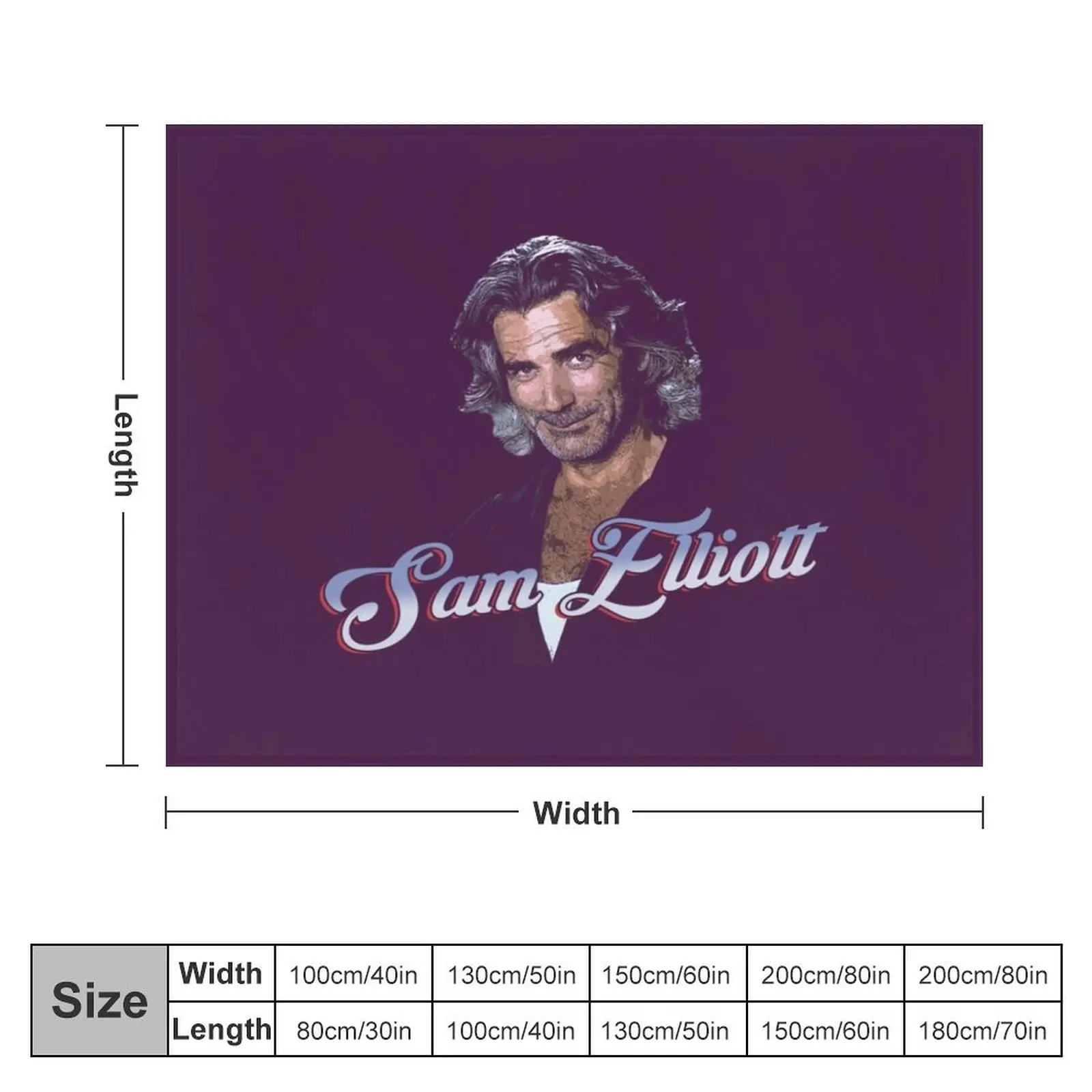 Sam Elliott T-ShirtSam Elliott as Wade Garrett from Roadhouse Throw Blanket Large Giant Sofa Blankets