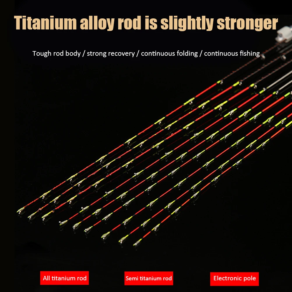 0.5mm Half Full Titanium Alloy Raft Tip Repair Refit Replacement LED Fishing Rod Tip Fishing Tackle Pole Accessories