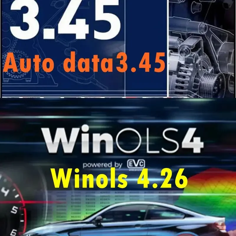 2026 NEW Auto data3.45 Auto Repair +Winols 4.26 with 66 Plugins+Ecu Software Programs+Damos File 2020 Alldata+Installation Video