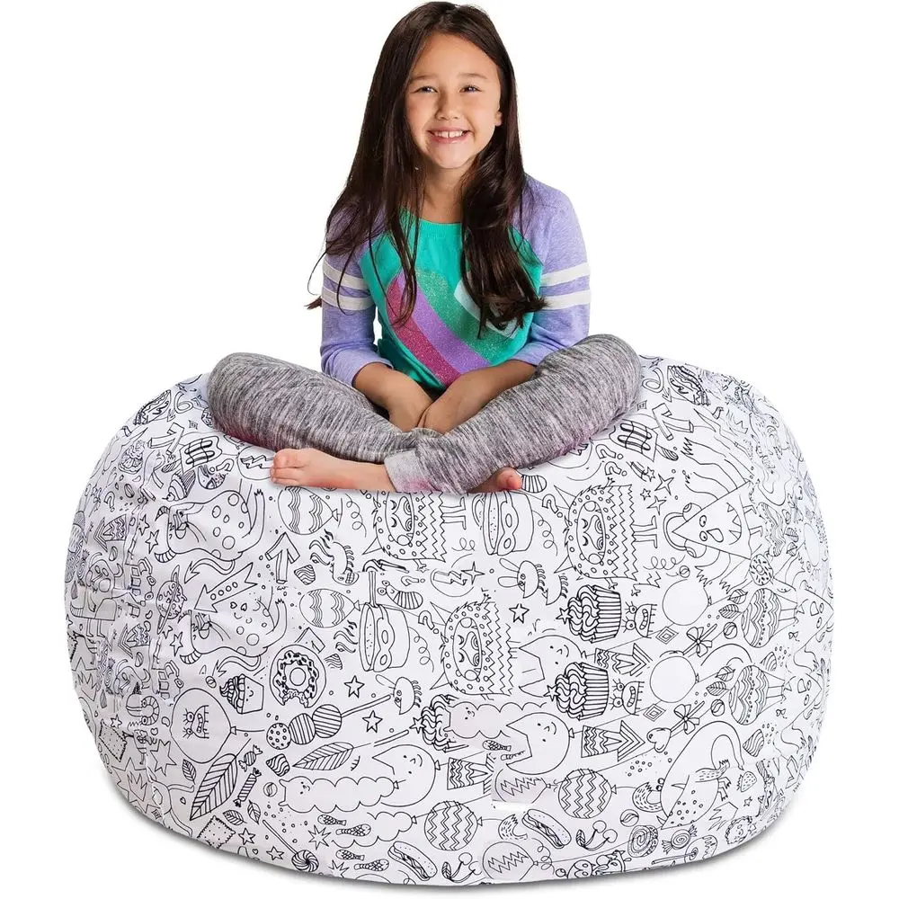 

Очень большой холщовый мешок-кокон (48 дюймов) с животным принтом для хранения детских игрушек и организации пространства