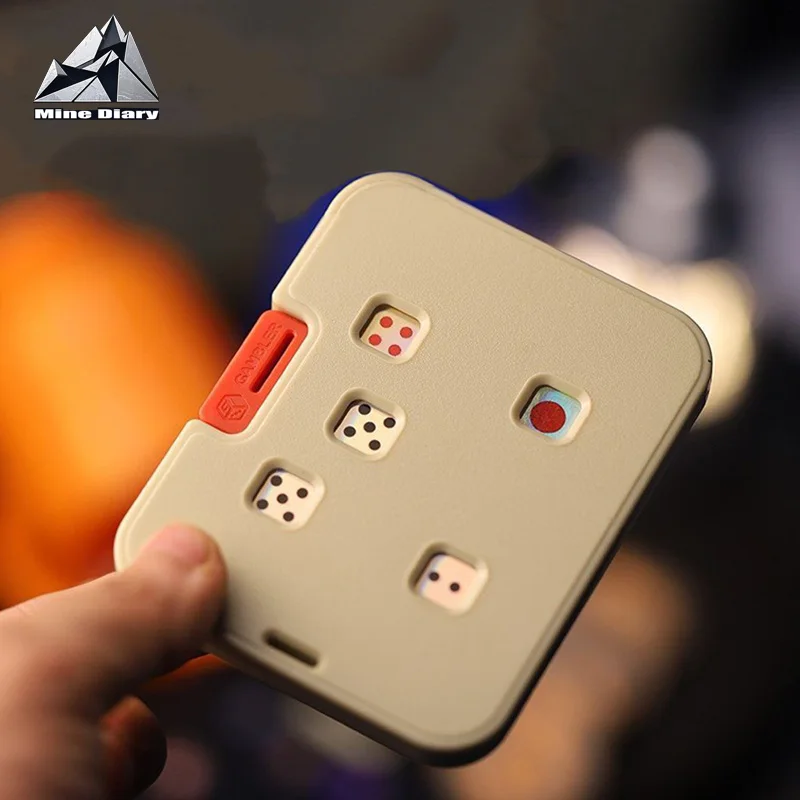 EDC Mechanical Dice Fidget Toys Party Wine Table Games Portable Finger Push Card Decompression Toy Decision-making Toy