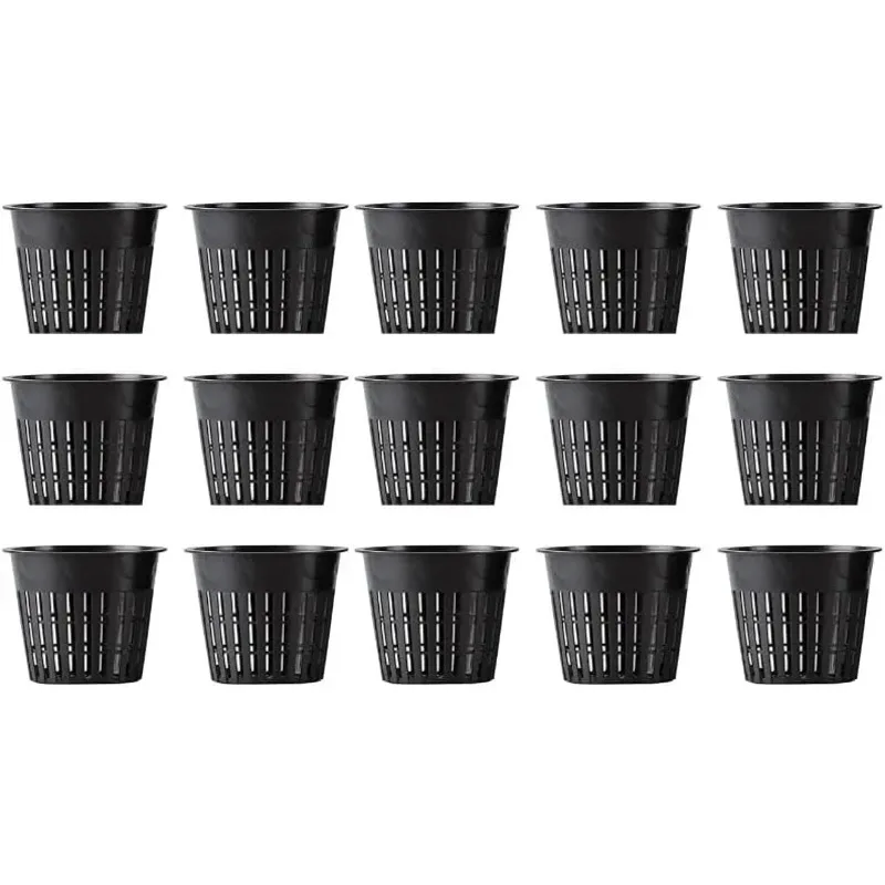 

Mesh Net Cup 3 Inch 15-Pack Heavy Duty Nursery Pot Garden Pots for Plants