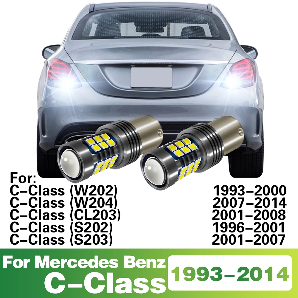 

2 шт. для Mercedes Benz C Class W202 W204 CL203 S202 S203 1993-2013 2014 1156 BA15S P21W светодиодные автомобильные фонари заднего хода Canbus аксессуар