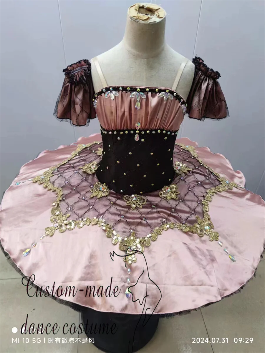 Corset de Ballet Professionnel pour Fille, Costume de Performance, Pancake Ballerina, Variations du Ballet "Paquita"