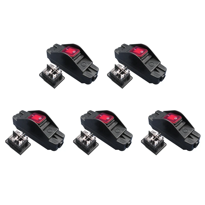 5X 30A 12V JR-617 Waterproof Line Medium Switch Line Switch Flat Round Line Silver Contact Double Cut Dust-Proof Switch