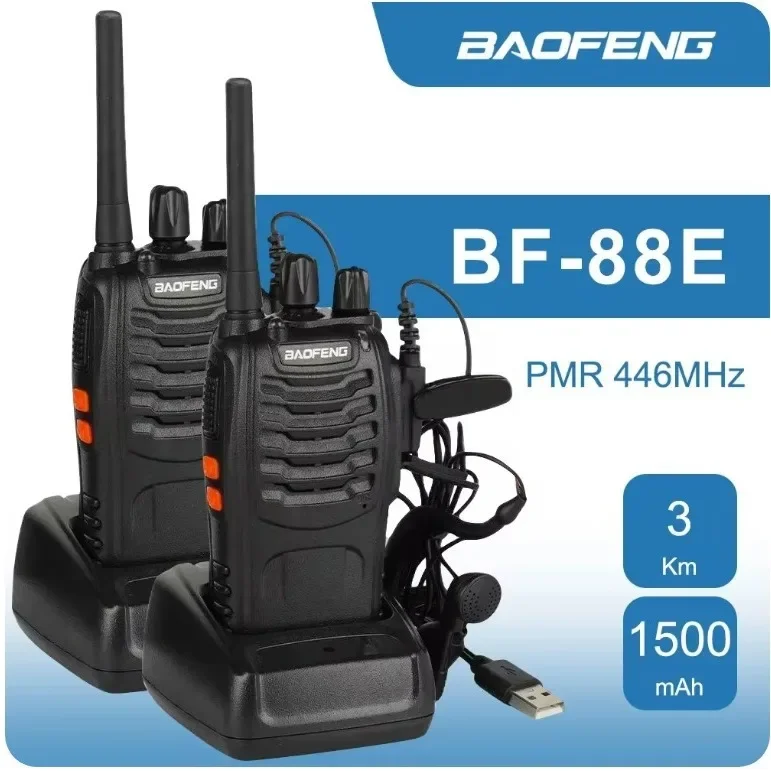 Practical bestseller BAOFENG  BF-88E PMR446 Handheld Walkie Talkie Outdoor Wireless Two-Way Radio  Anti-Fall Portable Long Range