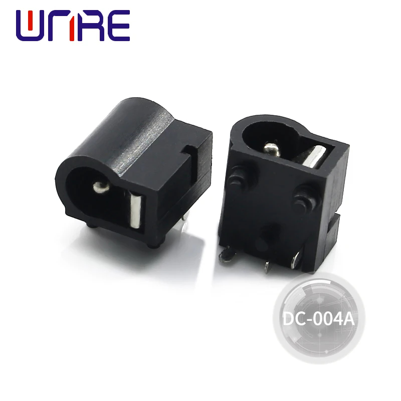 DC-004A 5.5×2.1mm 5.5×2.5mm DC Power Socket Female Half Circle Interface Black Connector Adapter Equipment Charging Port 12V