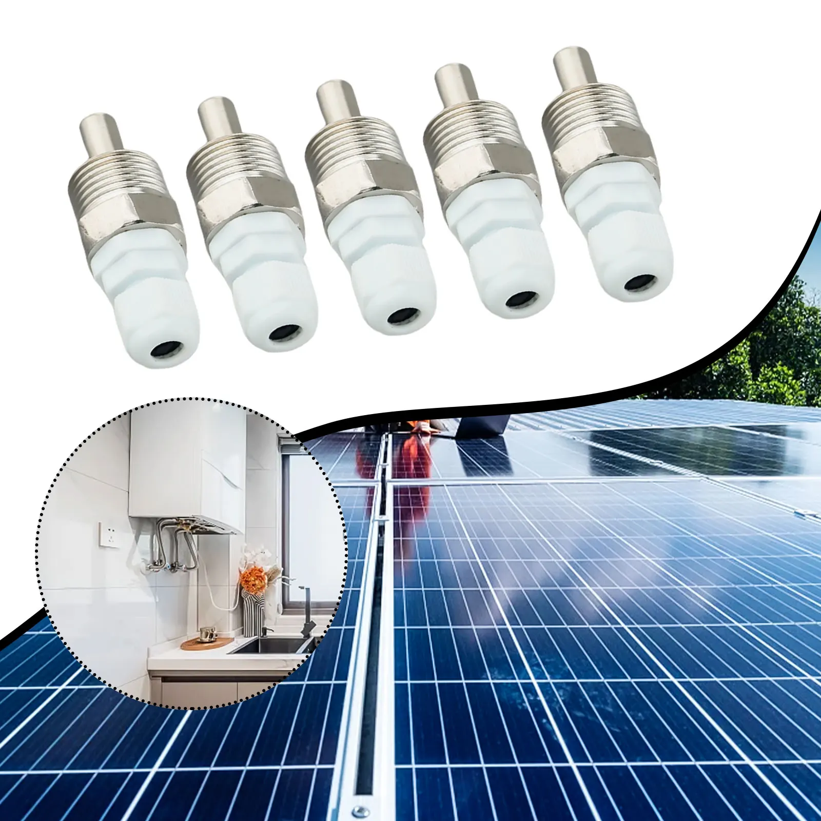 4 Pieces Stainless Steel Thermowell with G 1/2 Thread for Temperature Sensor For Immersion Sleeve in Industrial Thermal Systems