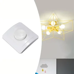 1pc Dimmer Switch LED Dimmer Drehdimmer Schalter ABS 230V 4 Bis 300W per lampade dimmerabili a incasso 81x81mm parti dell'interruttore