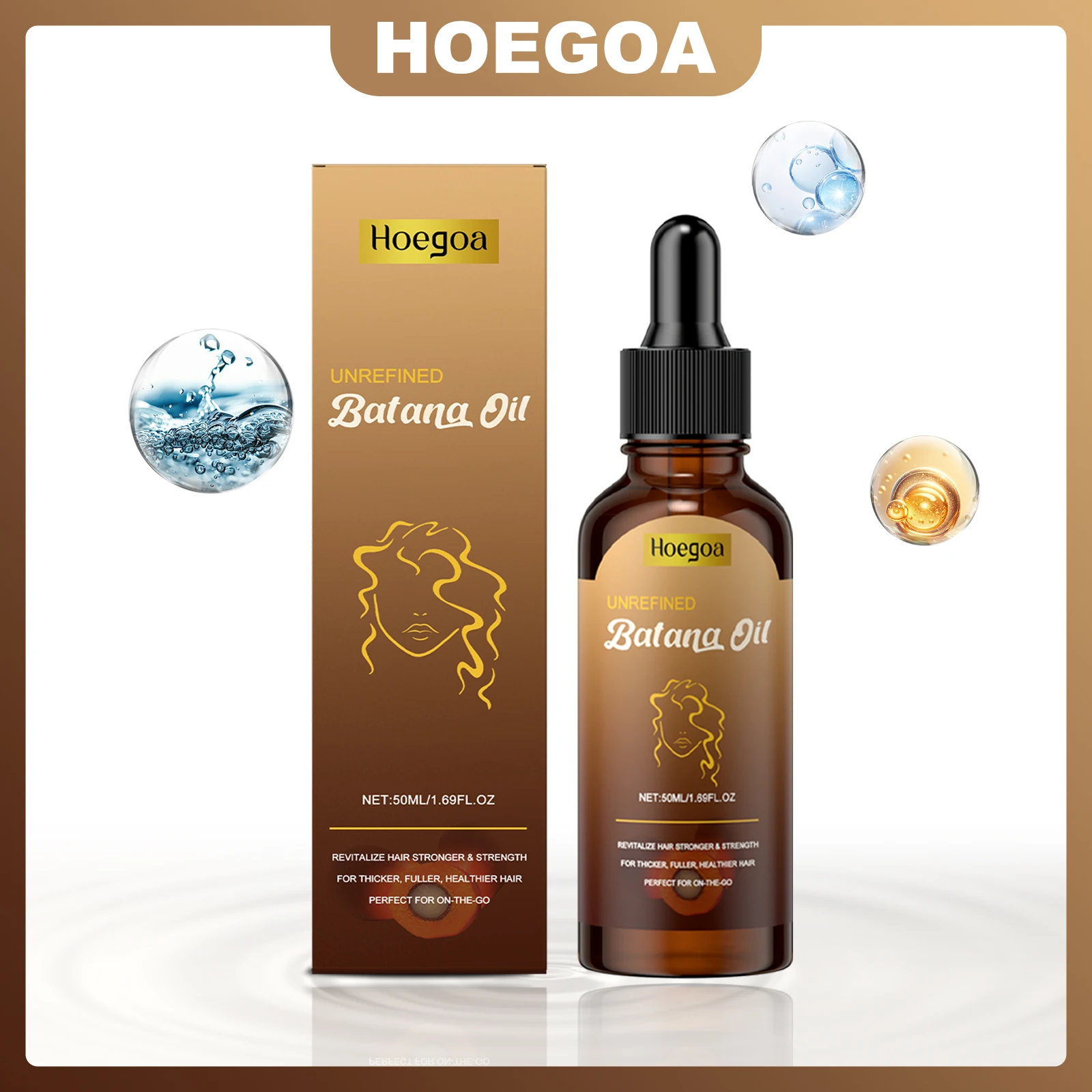 

HOEGOA Batana Strengthening Hair Essential Oil Activate Follicles Promote Growth Nourish Scalp Remove Dandruff Reduce Split Ends
