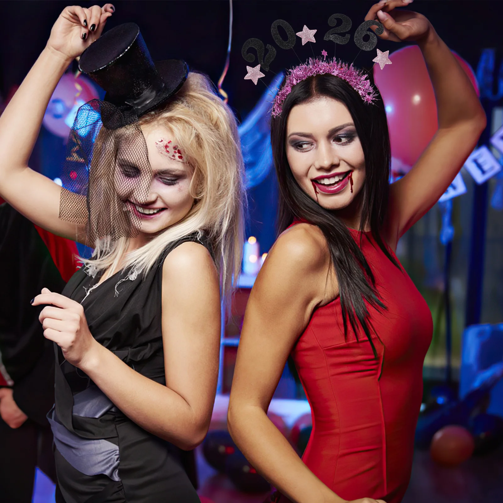 

2026 New Year Party Headband Glitter Stars Hair Accessories Comfortable Festival Headdress Holiday Celebration