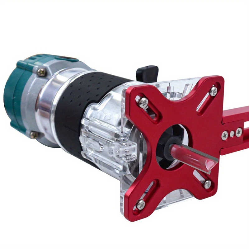 Woodworking Aluminum Alloy Trimming Machine Base Backrest Metric Milling Circle Locator Round Hole Slot Locator