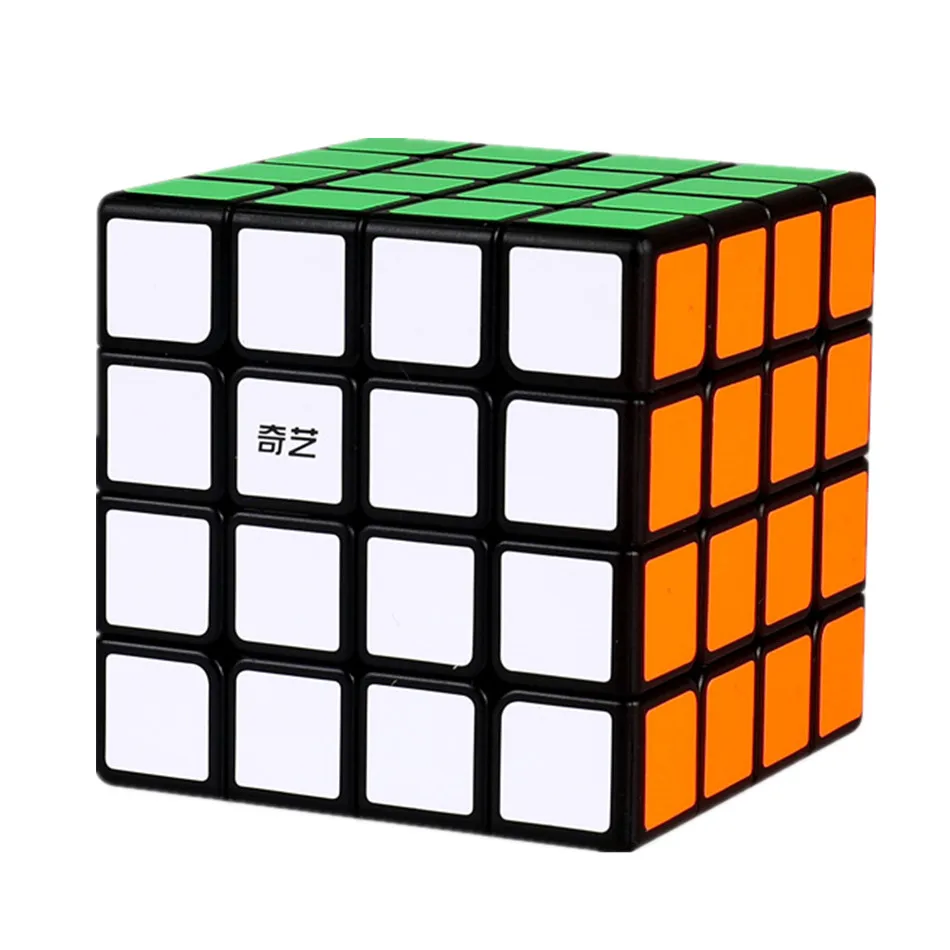 QIYI-Speed Magic Cube para crianças, quebra-cabeça, adesivos pretos, educação, brinquedos para crianças, 3x3x3, 4x4x4, 5x5x5x5