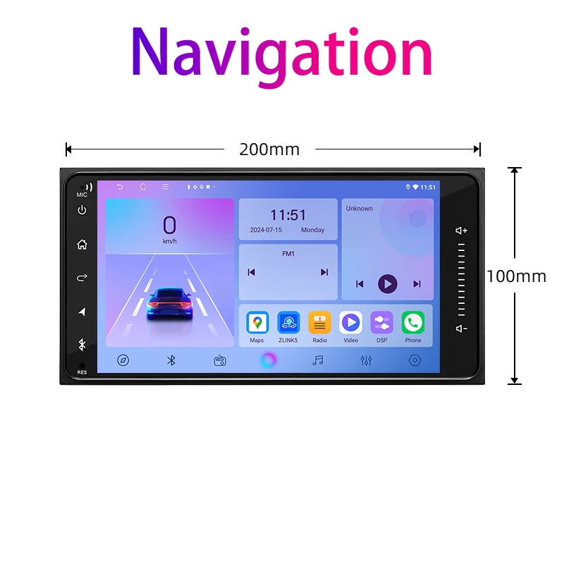 7 ''para toyota camry 2002-2006 rádio do carro 4g sim câmera navi android 15 unidade principal gps automática invertendo imagem bt fm wifi mapa do google