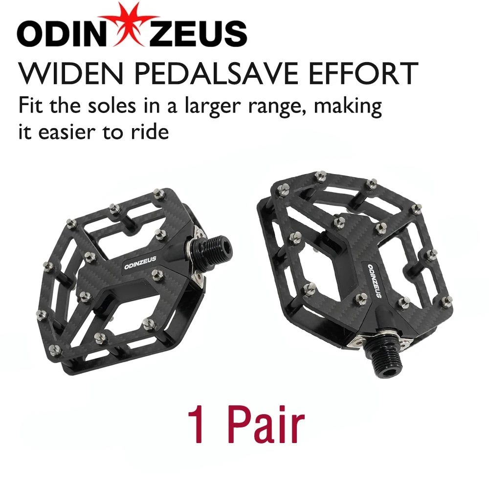 

ODINZEUS Bike Pedal Carbon Fiber Ultra Light Bearings Pedal For MTB Road Bicycle Professional Pedals