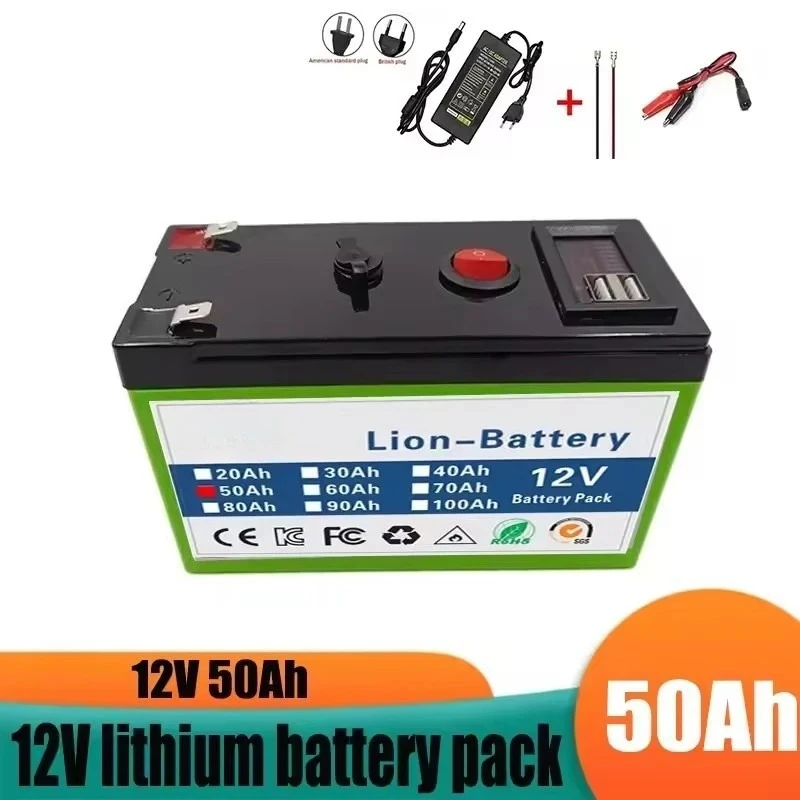 

12 В 50 Ач литий-ионный аккумулятор 18650 3S BMS для системы солнечной энергии светодиодный светильник ИБП электроинструмент длительный срок службы