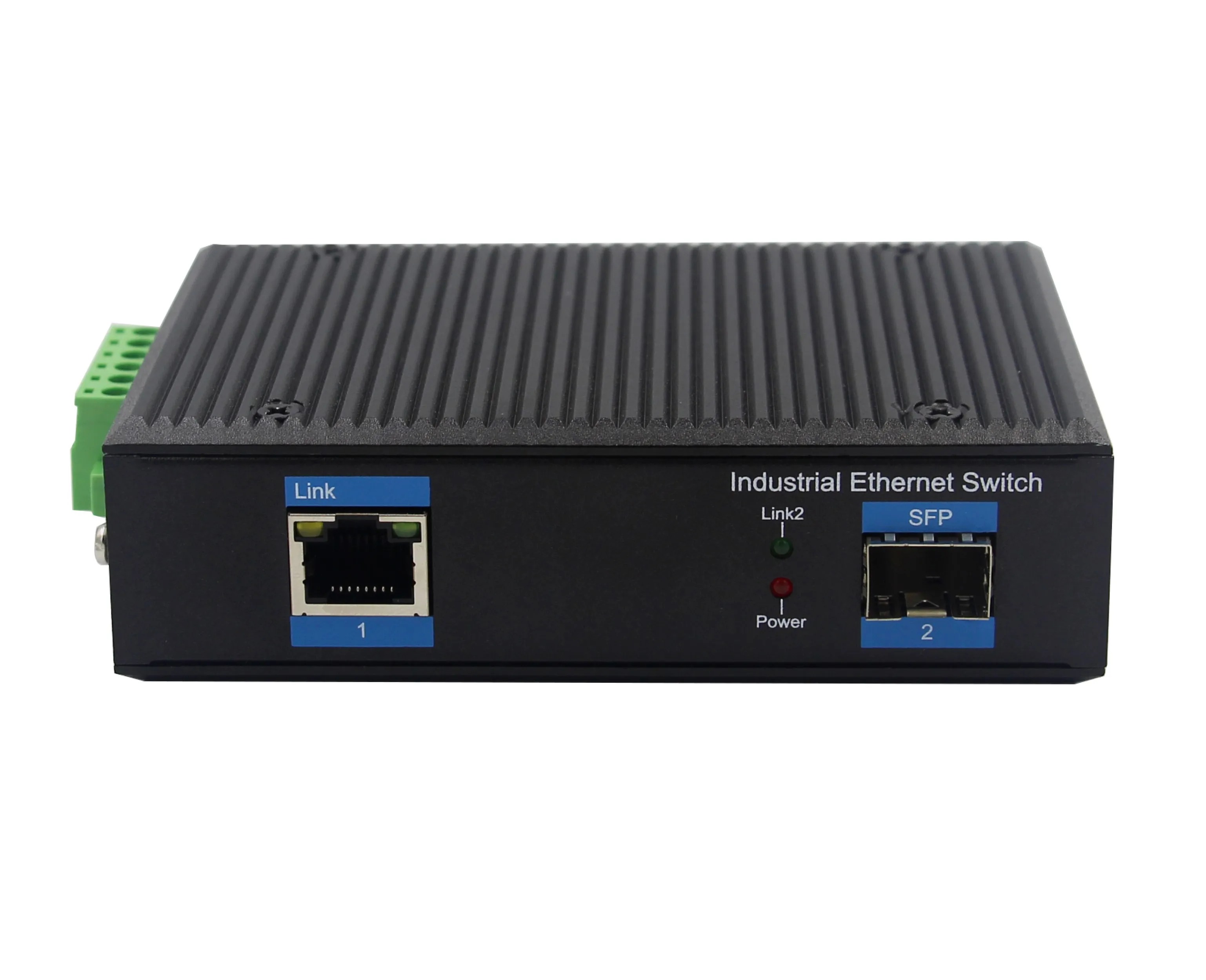 

2-портовый промышленный коммутатор SFP, коммутатор на DIN-рейку, медиаконвертер Ethernet для промышленного использования