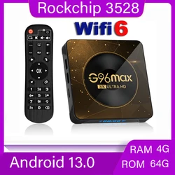 Dispositivo de Tv inteligente G96 Max, decodificador con Android 13, voz de Google, Ota, RK3528, banda Dual, reproductor multimedia 2023G y 2,4G, Wifi6, BT5.0, 5,8