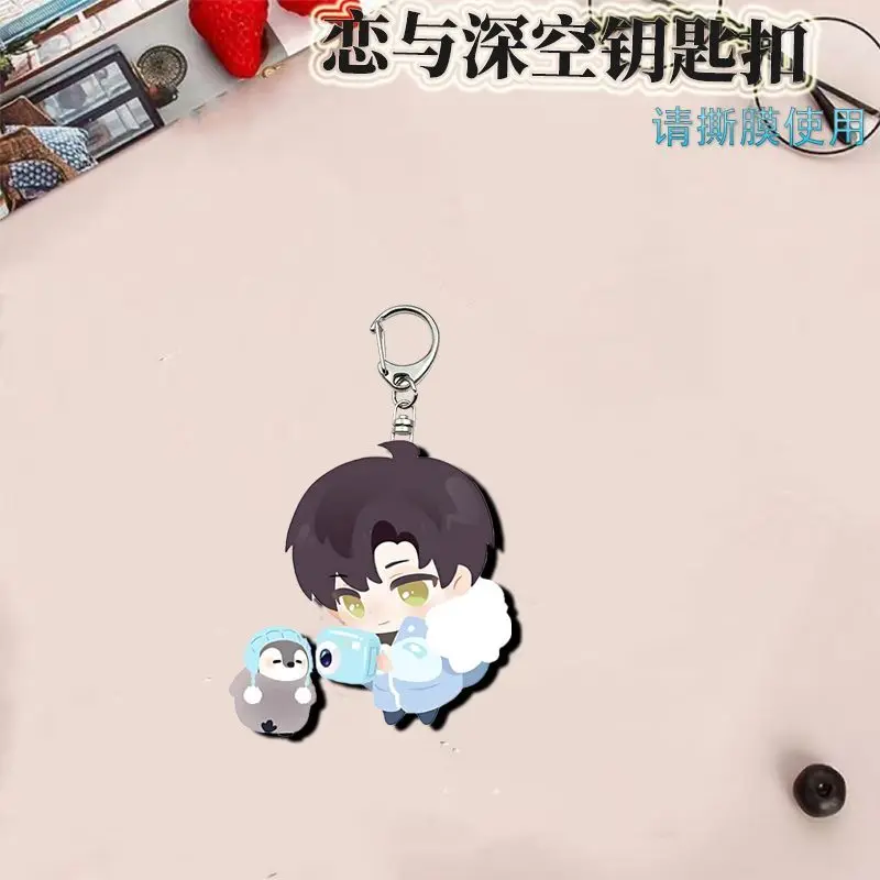 Love and Deepspace Caleb Rafayel Sylus Niedlicher Kawaii Anime Merchandise Schlüsselanhänger Hochwertiger personalisierter Cartoon-Rucksack-Anhänger