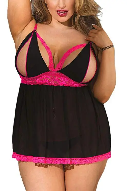 Прозрачная ночная рубашка с леопардовым принтом для полных девушек, доступна в нескольких цветах, сетчатый комплект эротического нижнего белья большого размера (L-4XL)