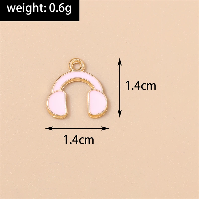 Duarte 20 Teile/los Nette Bunte Emaille Musical Headset Charms für Schmuck Machen Ohrringe Anhänger Halsketten DIY Handwerk Liefert – Detail 1