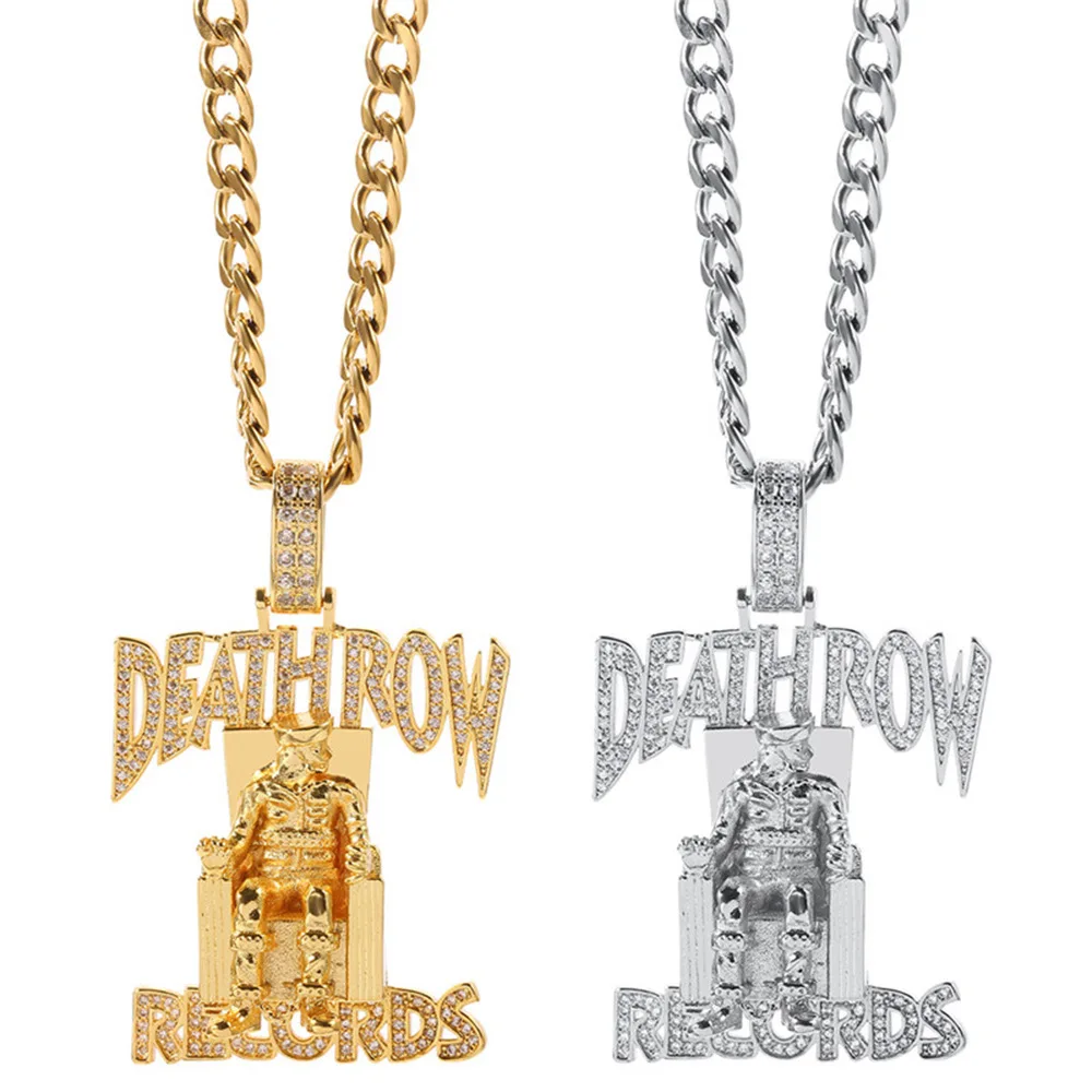 Collier Death Row Schmuck Cuban Chain Mens Necklace Hip Hop 
