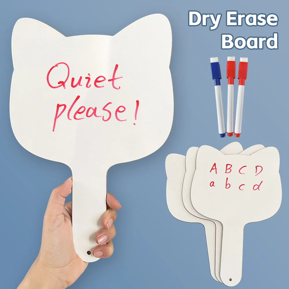 Blanco Dry Wissen Board Paddle Quick Response Whiteboard Handheld Schrijfbord Leermiddelen Voor Klassikale Game-Interactie