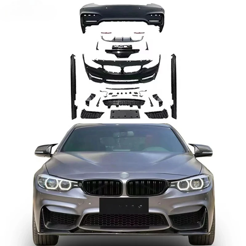

Car Bumpers for 4 Series F32 F33 F36 Change to M4 Front Rear Car Bumpers Body Kits Side Skirt M4 Fenders Diffuser