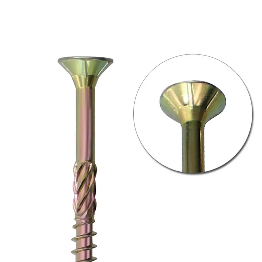 100Pcs/Pack New 35mm 45mm 60mm 80mm Self-tapping Screw M5 Flat Head Torx T25 Screws Galvanized Woodworking Screws Hardware Tools
