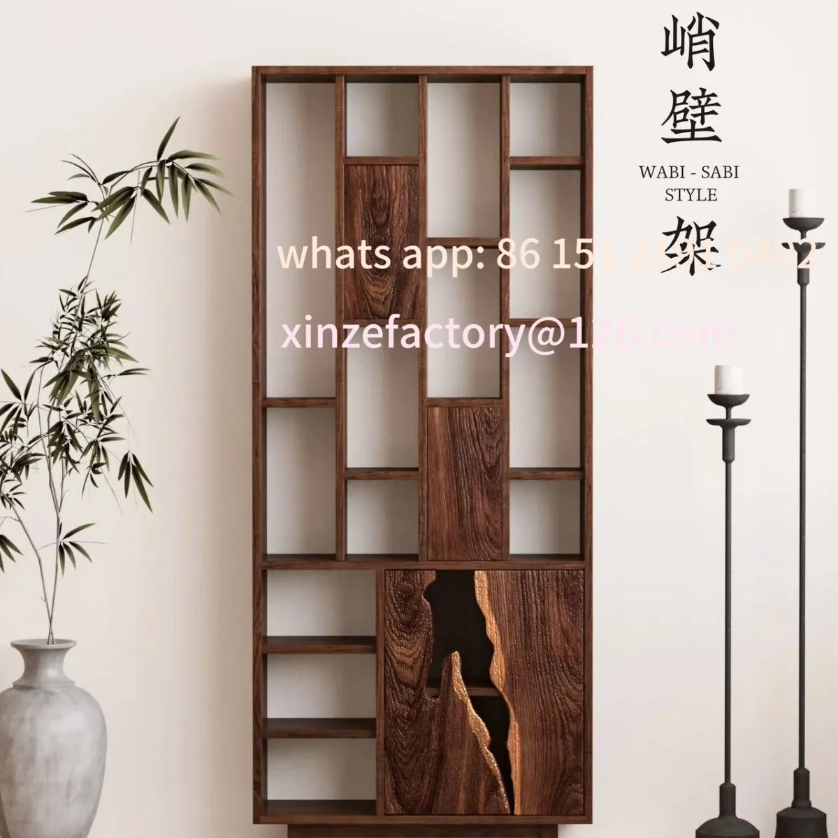 Customizable Old Elm Solid Wood Living Room Display Stand Partition Entrance Shelf Homestay Ornament Tea Set Antique Small Displ