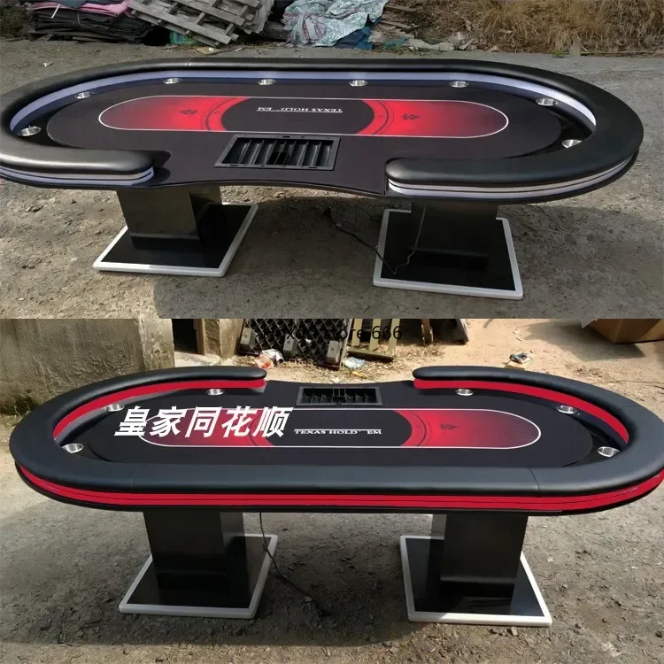 New Texas Poker Table with Remote Control LED Lights Color Changeable More than Poker Table